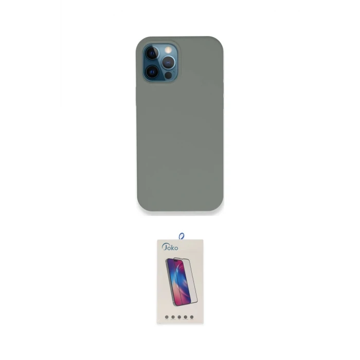 ieg™ iPhone 12 Pro Max Kılıf Zirve Modern Özel Seri - Siyah Joko 5D Cam