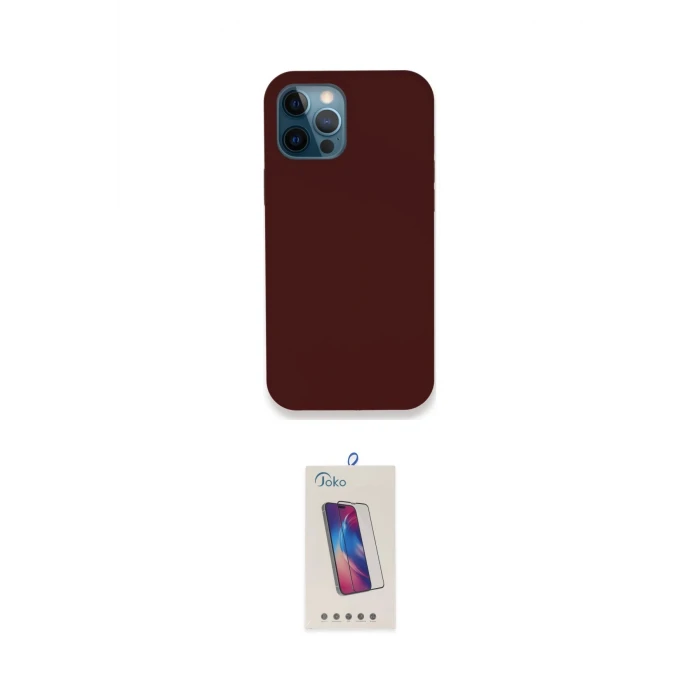 ieg™ iPhone 12 Pro Max Kılıf Zirve Modern Özel Seri - Siyah Joko 5D Cam