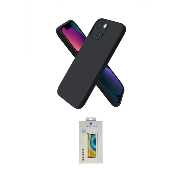 ieg™ iPhone 13 Mini Kılıf Kozmos Yansıma Özel Seri - Siyah Polymer Nano Ekran Koruyucu