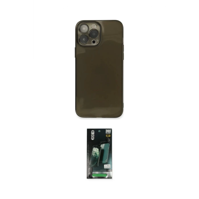 ieg™ iPhone 13 Pro Kılıf Ahenk Doku - Şeffaf 360 Full Body Arka Koruyucu