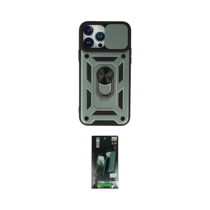 ieg™ iPhone 13 Pro Kılıf Ahenk Klasik - Şeffaf 360 Full Body Arka Koruyucu