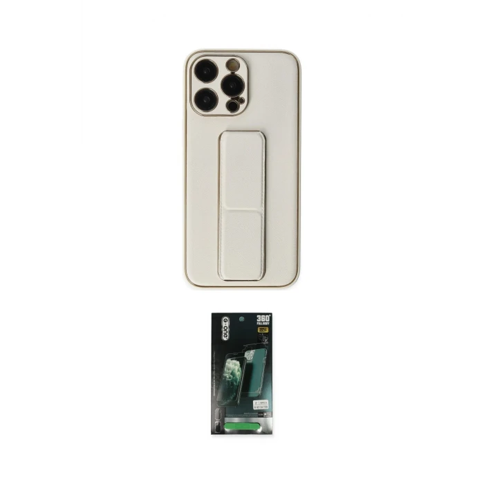 ieg™ iPhone 13 Pro Kılıf Akış Doku - Şeffaf 360 Full Body Arka Koruyucu