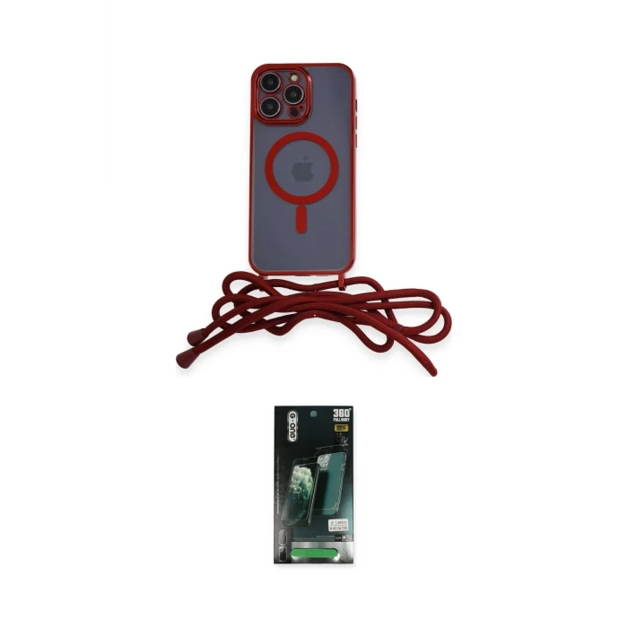 ieg™ iPhone 13 Pro Kılıf Eksen Özel Seri - Şeffaf 360 Full Body Arka Koruyucu