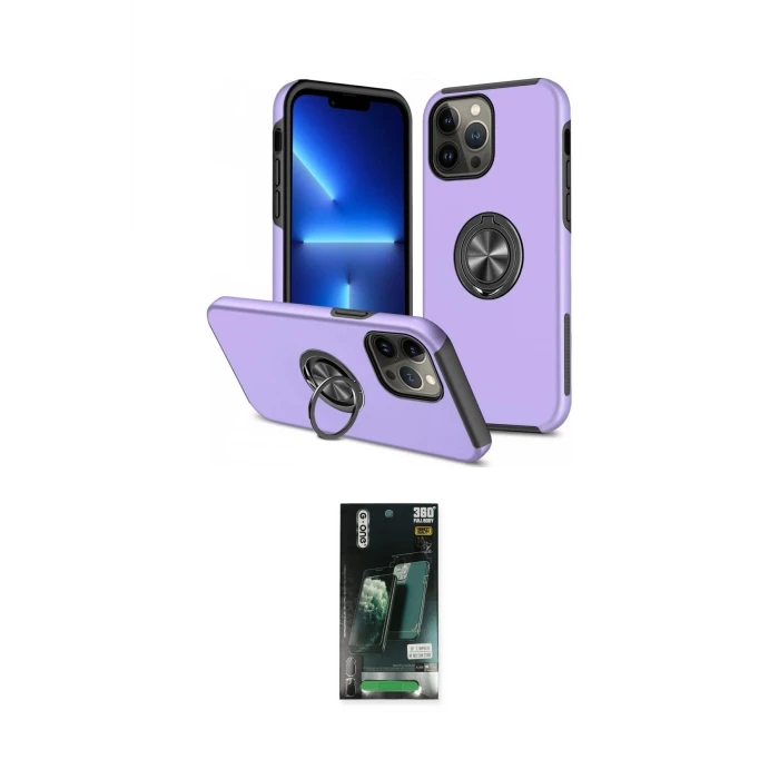 ieg™ iPhone 13 Pro Kılıf Odak Form Prime - Şeffaf 360 Full Body Arka Koruyucu