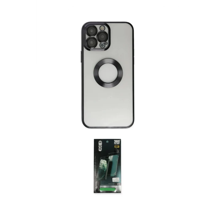 ieg™ iPhone 13 Pro Kılıf Pusula Form - Şeffaf 360 Full Body Arka Koruyucu