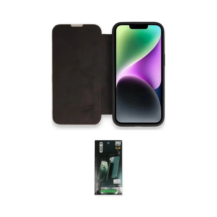 ieg™ iPhone 13 Pro Kılıf Siluet Minimal Serisi - Şeffaf 360 Full Body Arka Koruyucu