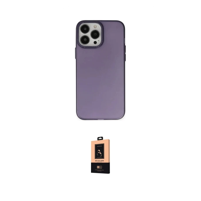 ieg™ iPhone 13 Pro Max Kılıf Ahenk Çizgi Prime - Şeffaf Maxco Cam Ekran Koruyucu