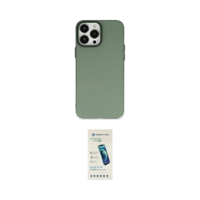ieg™ iPhone 13 Pro Max Kılıf Ahenk Çizgi Prime - Şeffaf Pasifik Cam Ekran Koruyucu