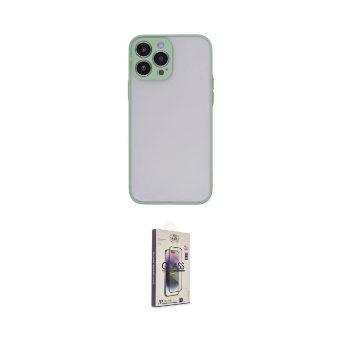 ieg™ iPhone 13 Pro Max Kılıf Ahenk Çizgi Serisi - Siyah Bilvis 3D Cam Ekran Koruyucu