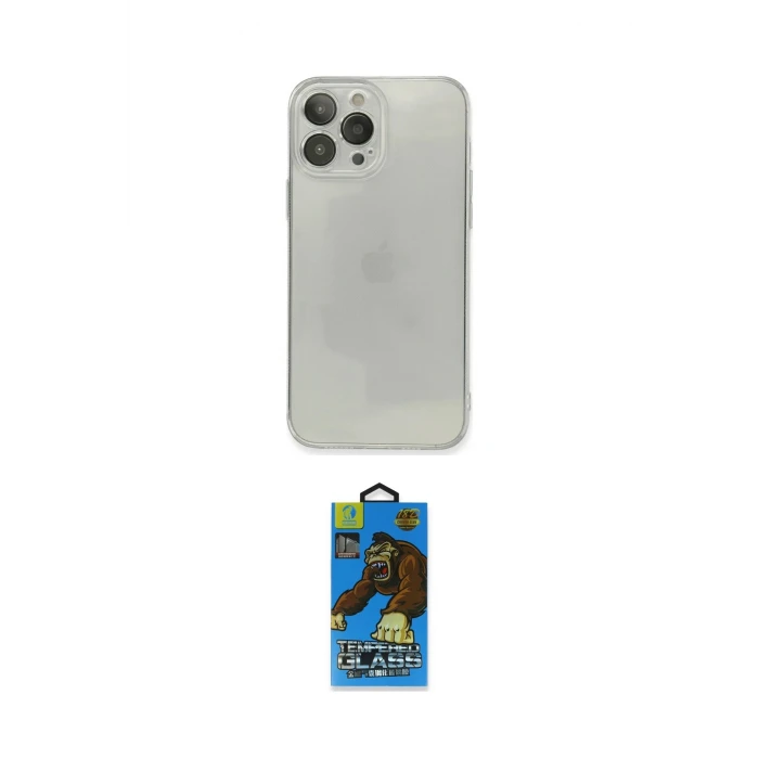 ieg™ iPhone 13 Pro Max Kılıf Ahenk Doku - Siyah 18D Cam Ekran Koruyucu
