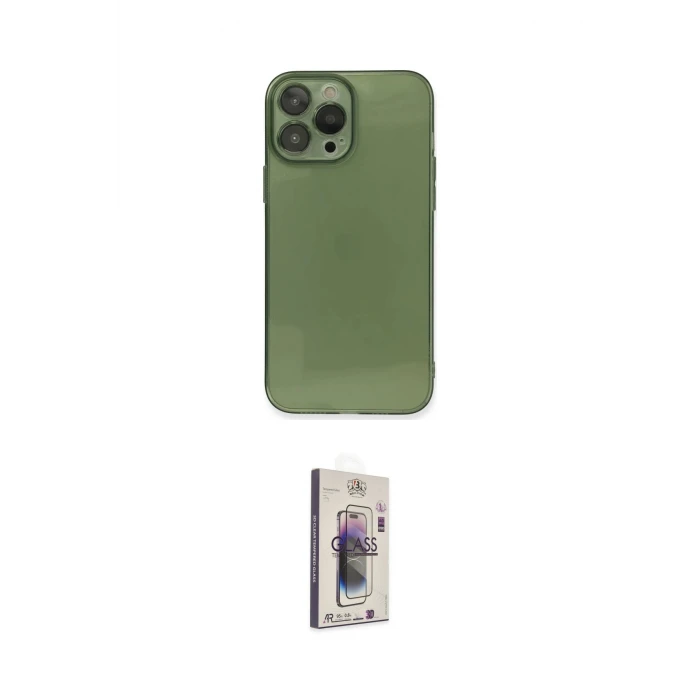 ieg™ iPhone 13 Pro Max Kılıf Ahenk Doku - Siyah Bilvis 3D Cam Ekran Koruyucu