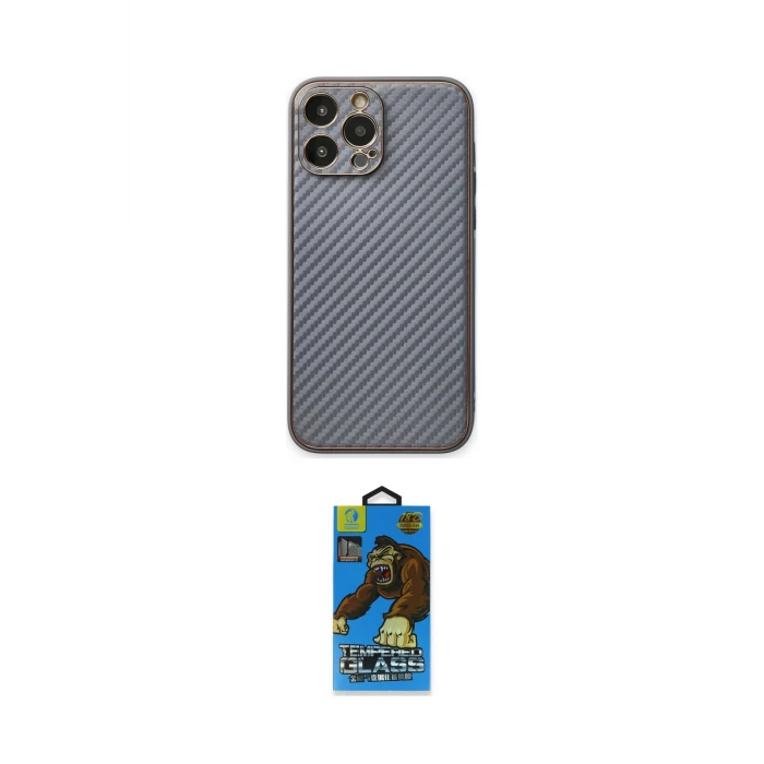 ieg™ iPhone 13 Pro Max Kılıf Ahenk Işık - Siyah 18D Cam Ekran Koruyucu