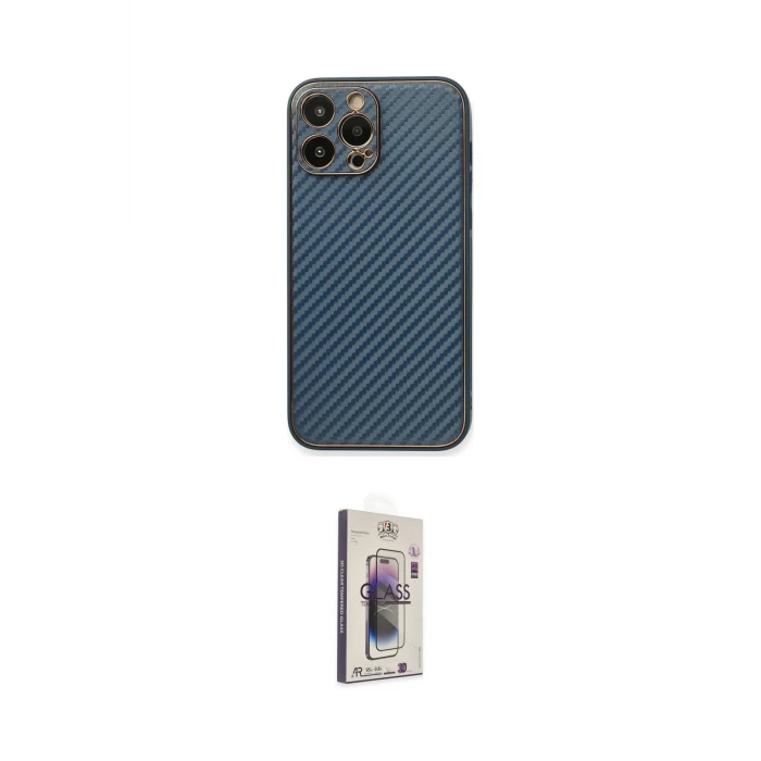 ieg™ iPhone 13 Pro Max Kılıf Ahenk Işık - Siyah Bilvis 3D Cam Ekran Koruyucu