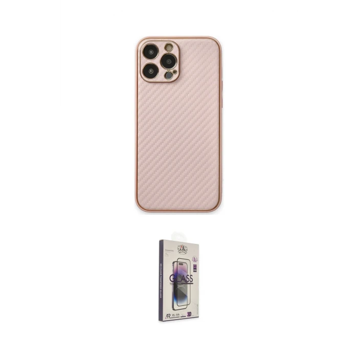 ieg™ iPhone 13 Pro Max Kılıf Ahenk Işık - Siyah Bilvis 3D Cam Ekran Koruyucu