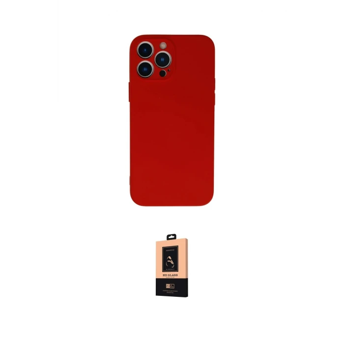 ieg™ iPhone 13 Pro Max Kılıf Ahenk Serisi - Şeffaf Maxco Cam Ekran Koruyucu