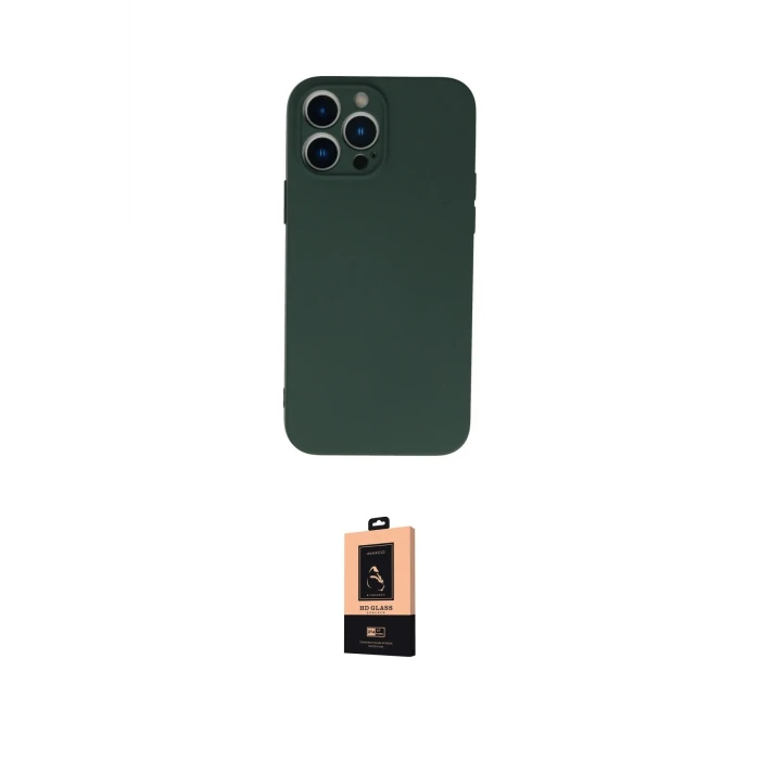 ieg™ iPhone 13 Pro Max Kılıf Ahenk Serisi - Şeffaf Maxco Cam Ekran Koruyucu