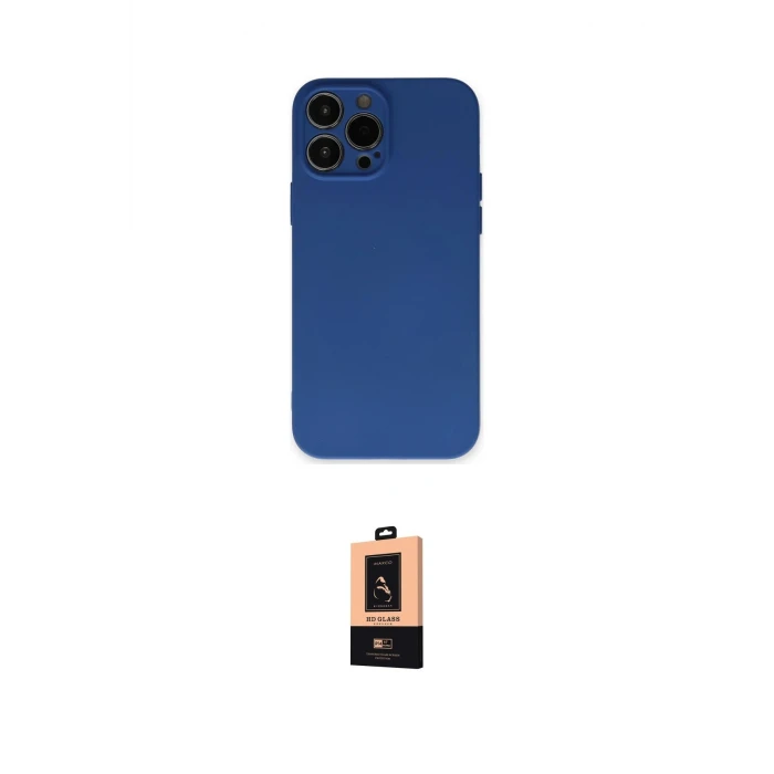 ieg™ iPhone 13 Pro Max Kılıf Ahenk Serisi - Şeffaf Maxco Cam Ekran Koruyucu