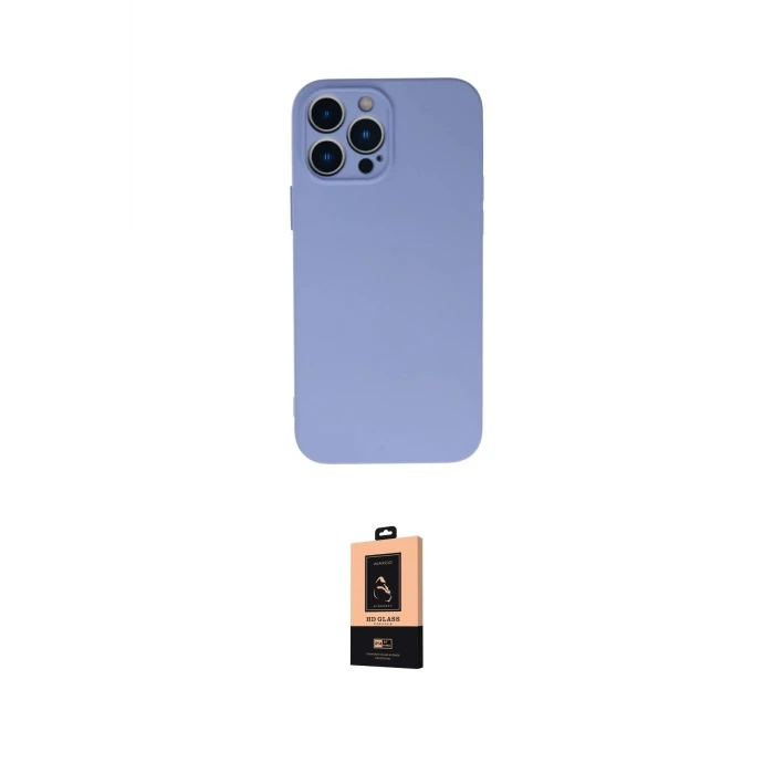 ieg™ iPhone 13 Pro Max Kılıf Ahenk Serisi - Şeffaf Maxco Cam Ekran Koruyucu