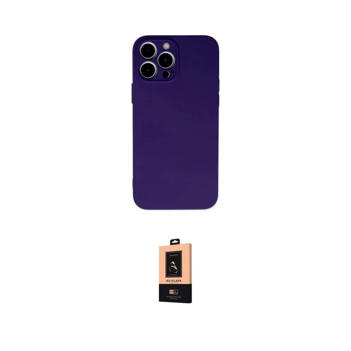 ieg™ iPhone 13 Pro Max Kılıf Ahenk Serisi - Şeffaf Maxco Cam Ekran Koruyucu