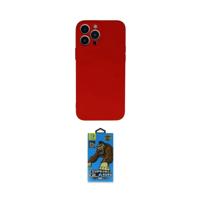 ieg™ iPhone 13 Pro Max Kılıf Ahenk Serisi - Siyah 18D Cam Ekran Koruyucu