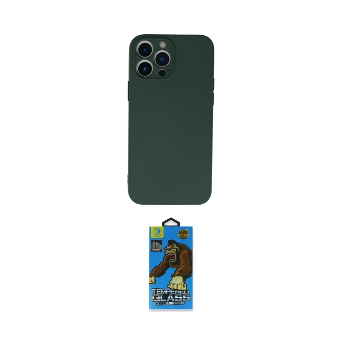 ieg™ iPhone 13 Pro Max Kılıf Ahenk Serisi - Siyah 18D Cam Ekran Koruyucu