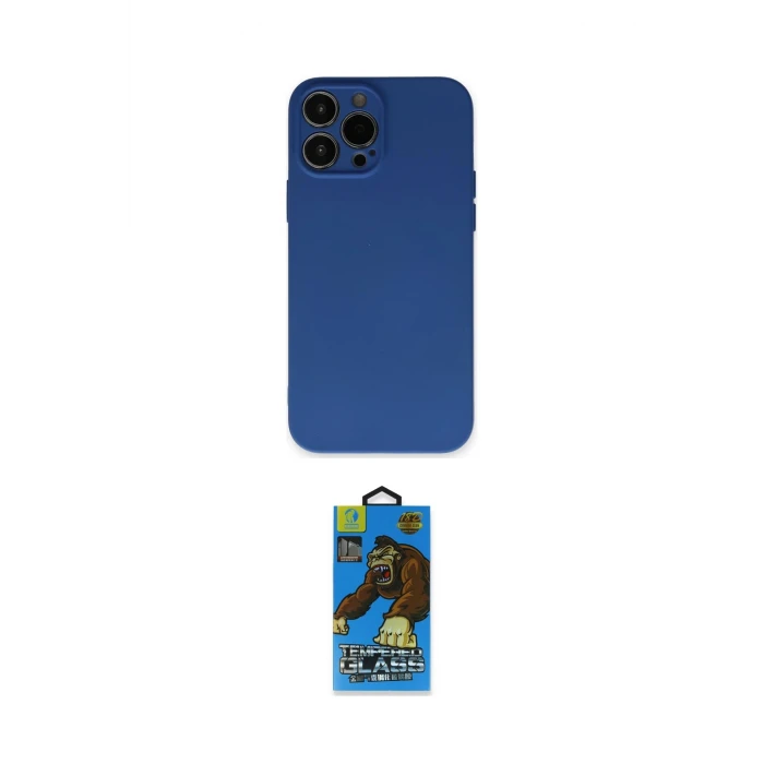 ieg™ iPhone 13 Pro Max Kılıf Ahenk Serisi - Siyah 18D Cam Ekran Koruyucu
