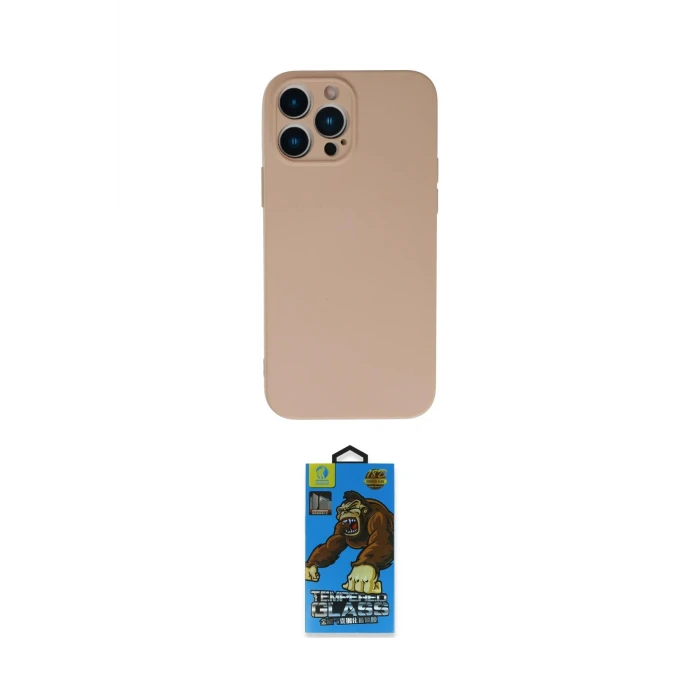 ieg™ iPhone 13 Pro Max Kılıf Ahenk Serisi - Siyah 18D Cam Ekran Koruyucu