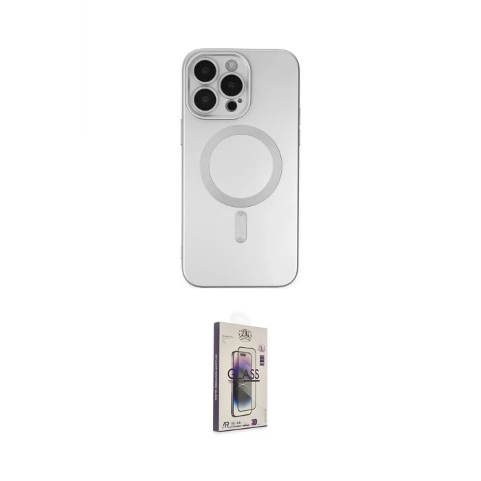 ieg™ iPhone 13 Pro Max Kılıf Akış Minimal Özel Seri - Siyah Bilvis 3D Cam Ekran Koruyucu