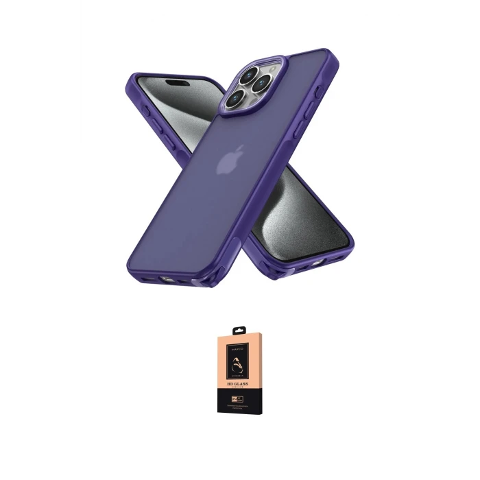 ieg™ iPhone 13 Pro Max Kılıf Atlas Form - Şeffaf Maxco Cam Ekran Koruyucu