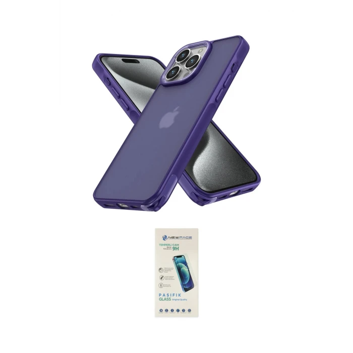 ieg™ iPhone 13 Pro Max Kılıf Atlas Form - Şeffaf Pasifik Cam Ekran Koruyucu