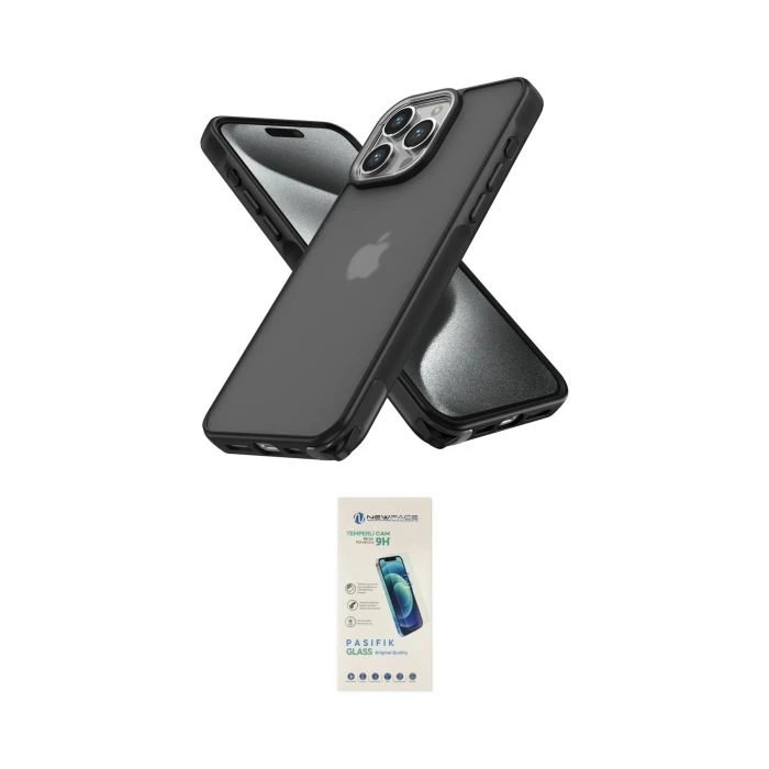ieg™ iPhone 13 Pro Max Kılıf Atlas Form - Şeffaf Pasifik Cam Ekran Koruyucu