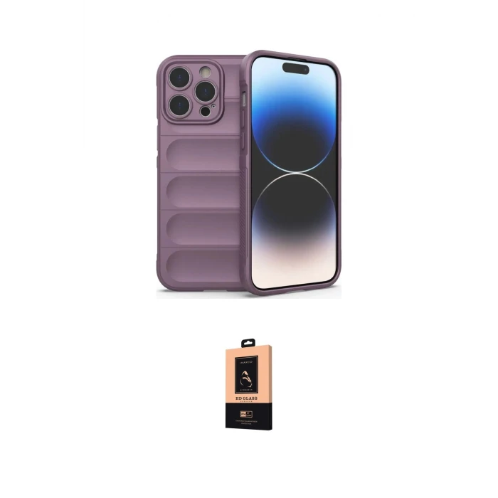 ieg™ iPhone 13 Pro Max Kılıf Atlas Koleksiyonu - Şeffaf Maxco Cam Ekran Koruyucu