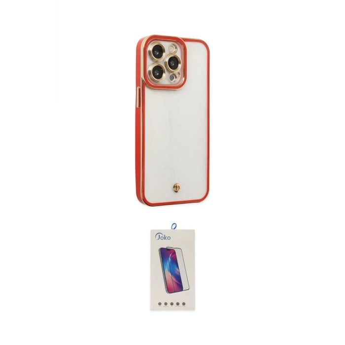 ieg™ iPhone 13 Pro Max Kılıf Çekirdek Klasik Serisi - Siyah Joko 5D Cam