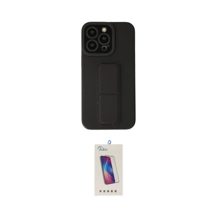 ieg™ iPhone 13 Pro Max Kılıf Çekirdek Yansıma - Siyah Joko 5D Cam