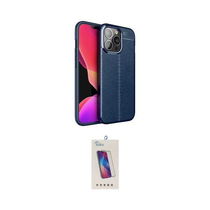 ieg™ iPhone 13 Pro Max Kılıf Doruk Klasik Özel Seri - Siyah Joko 5D Cam