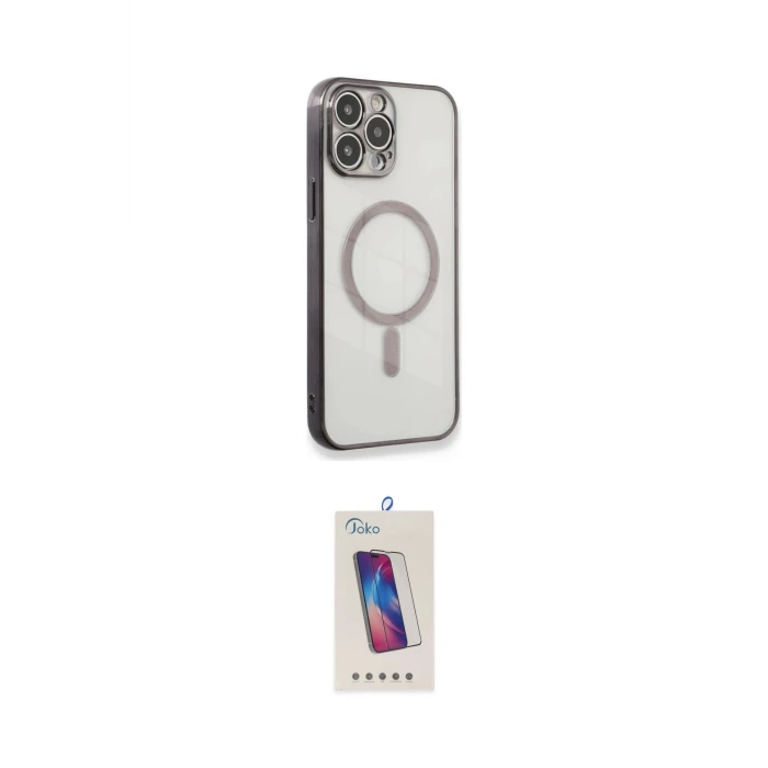 ieg™ iPhone 13 Pro Max Kılıf Doruk Minimal - Siyah Joko 5D Cam