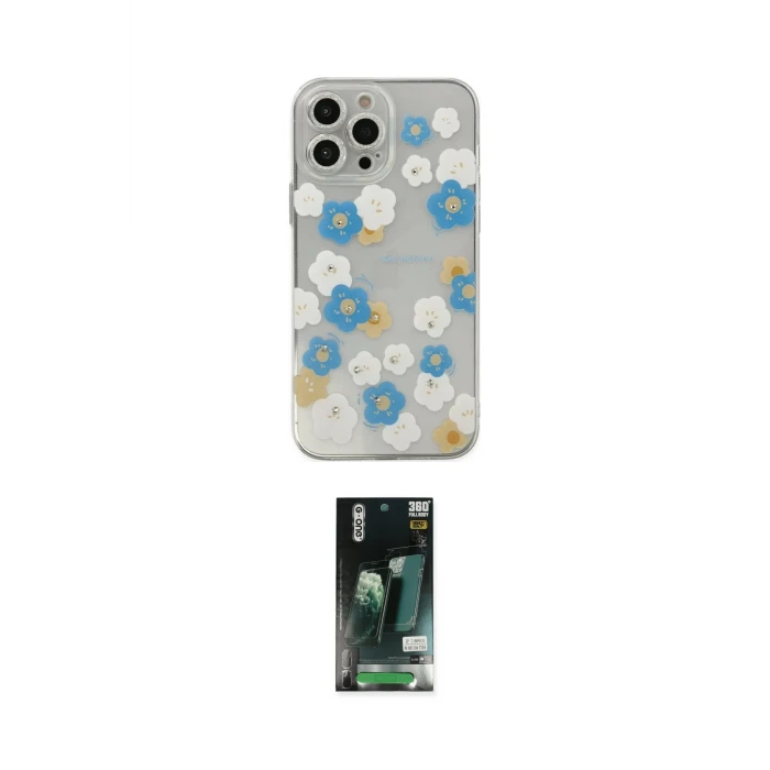ieg™ iPhone 13 Pro Max Kılıf Eksen Asil Prime - Şeffaf 360 Full Body Arka Koruyucu