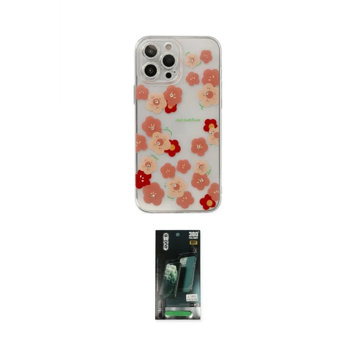 ieg™ iPhone 13 Pro Max Kılıf Eksen Asil Prime - Şeffaf 360 Full Body Arka Koruyucu