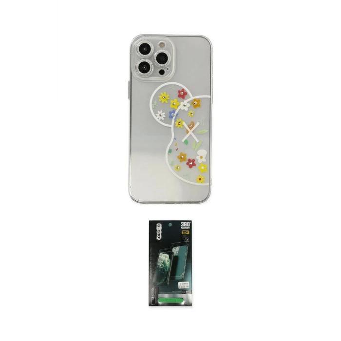 ieg™ iPhone 13 Pro Max Kılıf Eksen Asil Prime - Şeffaf 360 Full Body Arka Koruyucu