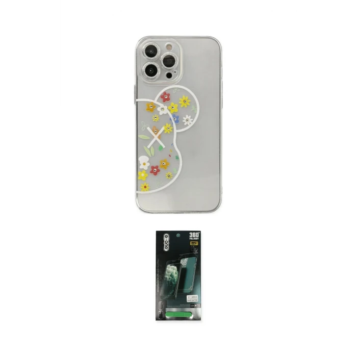 ieg™ iPhone 13 Pro Max Kılıf Eksen Asil Prime - Şeffaf 360 Full Body Arka Koruyucu