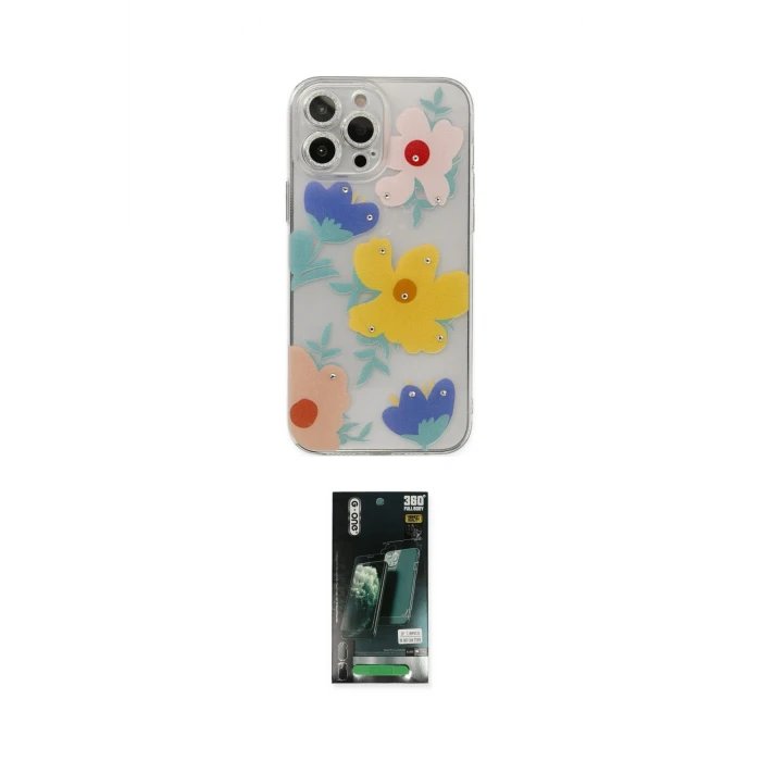 ieg™ iPhone 13 Pro Max Kılıf Eksen Asil Prime - Şeffaf 360 Full Body Arka Koruyucu