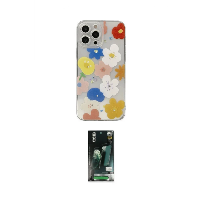 ieg™ iPhone 13 Pro Max Kılıf Eksen Asil Prime - Şeffaf 360 Full Body Arka Koruyucu