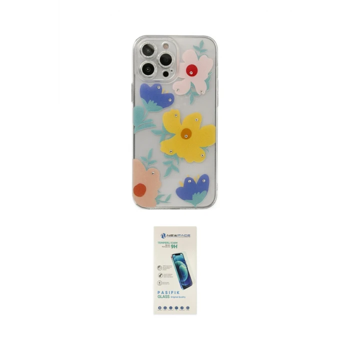 ieg™ iPhone 13 Pro Max Kılıf Eksen Asil Prime - Şeffaf Pasifik Cam Ekran Koruyucu
