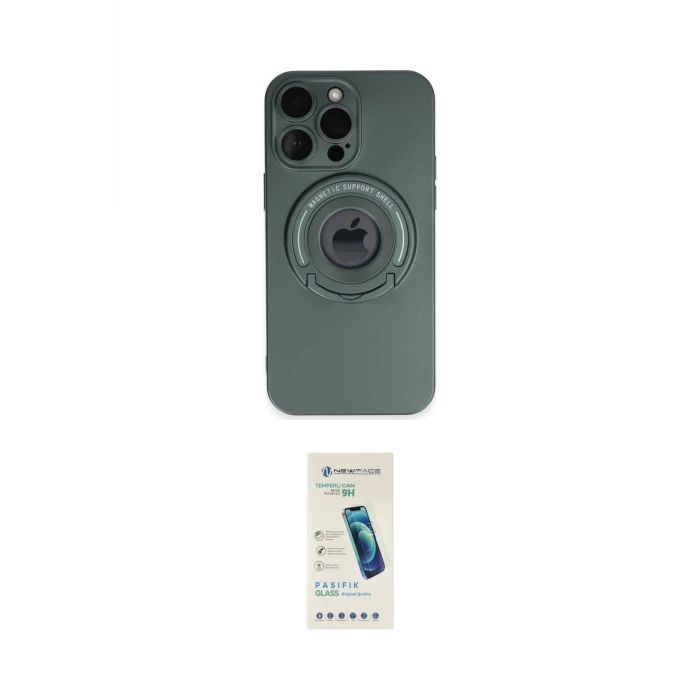 ieg™ iPhone 13 Pro Max Kılıf Eksen Klasik Prime - Şeffaf Pasifik Cam Ekran Koruyucu