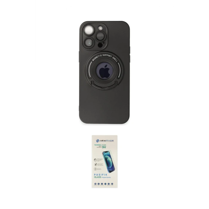 ieg™ iPhone 13 Pro Max Kılıf Eksen Klasik Prime - Şeffaf Pasifik Cam Ekran Koruyucu