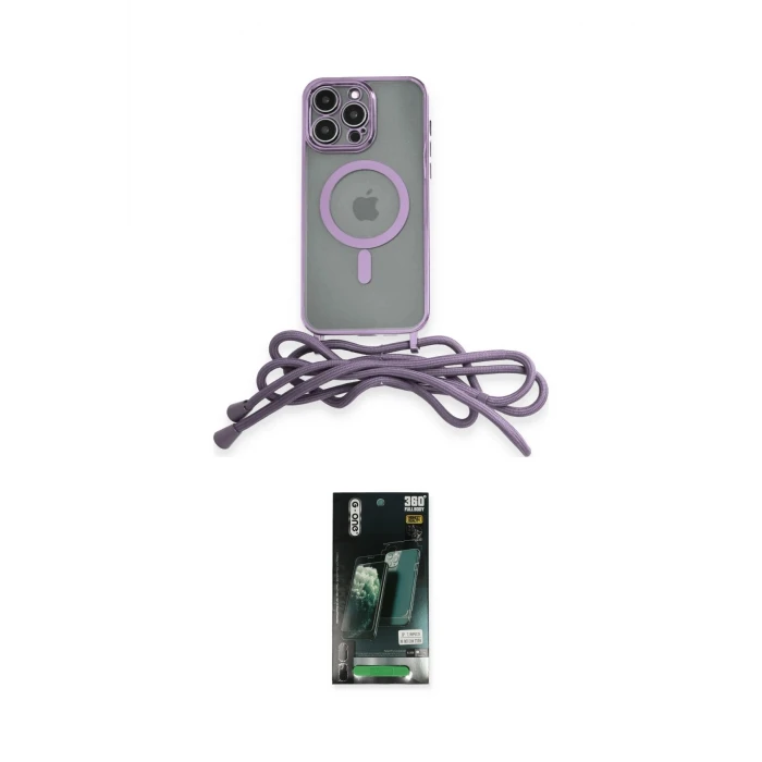 ieg™ iPhone 13 Pro Max Kılıf Eksen Özel Seri - Şeffaf 360 Full Body Arka Koruyucu