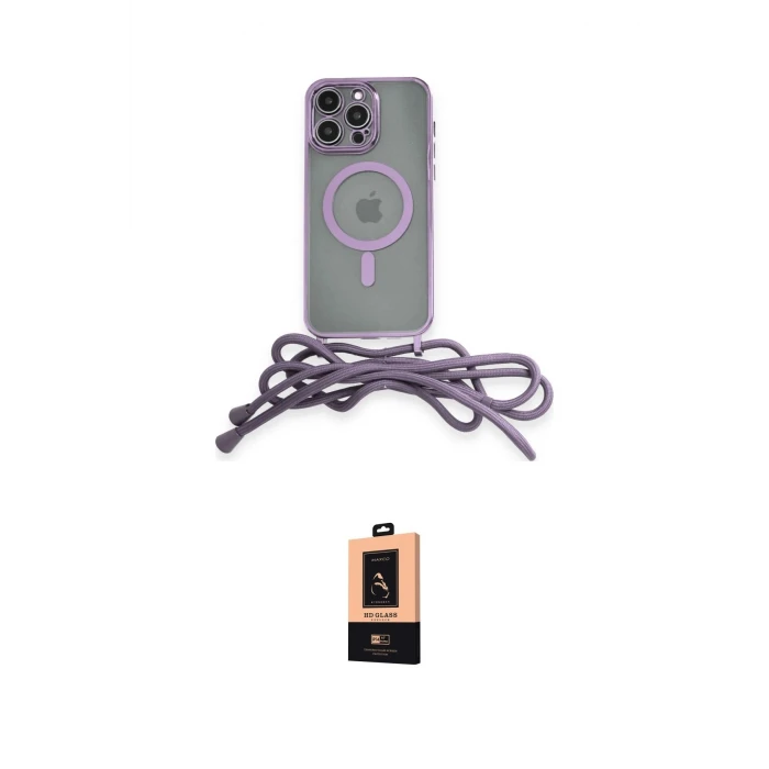 ieg™ iPhone 13 Pro Max Kılıf Eksen Özel Seri - Şeffaf Maxco Cam Ekran Koruyucu