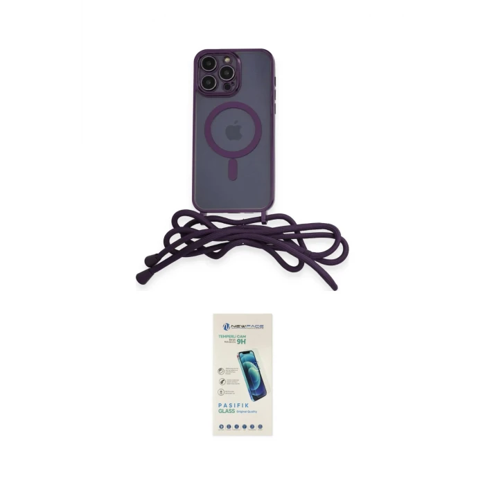 ieg™ iPhone 13 Pro Max Kılıf Eksen Özel Seri - Şeffaf Pasifik Cam Ekran Koruyucu