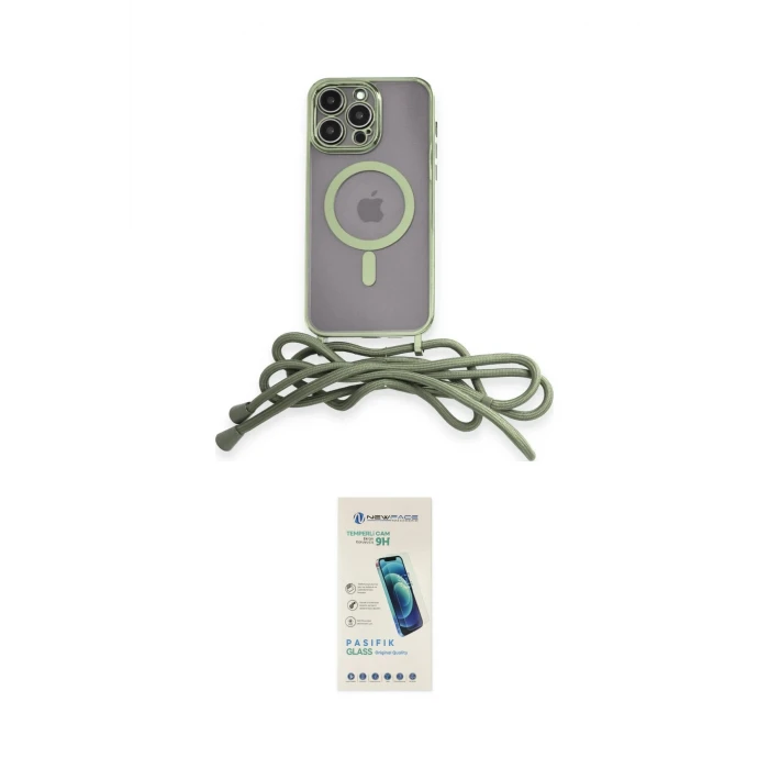 ieg™ iPhone 13 Pro Max Kılıf Eksen Özel Seri - Şeffaf Pasifik Cam Ekran Koruyucu