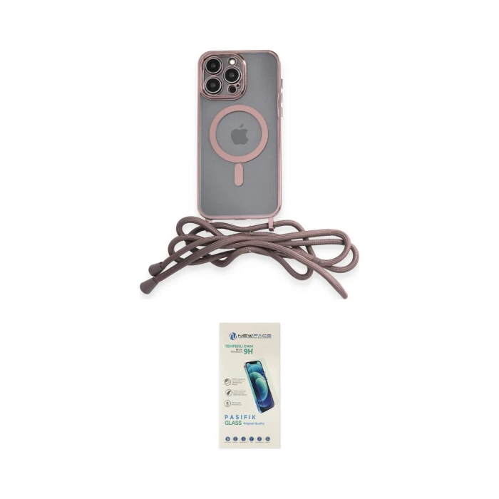 ieg™ iPhone 13 Pro Max Kılıf Eksen Özel Seri - Şeffaf Pasifik Cam Ekran Koruyucu